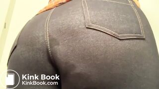 Girl get a huge load in jeans