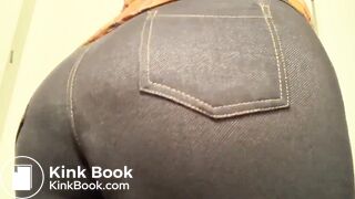 Girl get a huge load in jeans