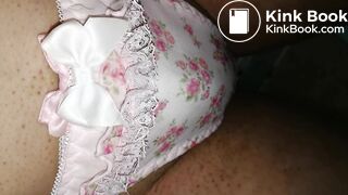 A lovely pink flower pattern panty cover on top.A white one was inside!