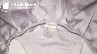 A lovely purple ... style pattern panty before playing.