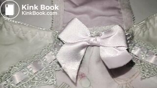 A lovely purple ... style pattern panty before playing.