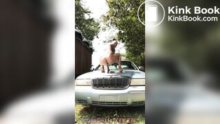 Shitting on Mercury car hood