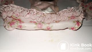 A LOVELY PINK FLOWER PATTERN PANTY AFTER PLAYING DETAILED VEDIO.