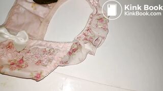 A LOVELY PINK FLOWER PATTERN PANTY AFTER PLAYING DETAILED VEDIO.
