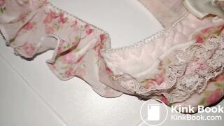 A LOVELY PINK FLOWER PATTERN PANTY AFTER PLAYING DETAILED VEDIO.