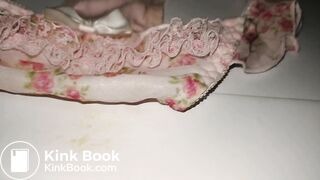 A LOVELY PINK FLOWER PATTERN PANTY AFTER PLAYING DETAILED VEDIO.