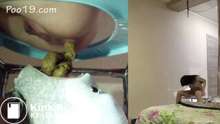 Consuming Christina's hard long turd.