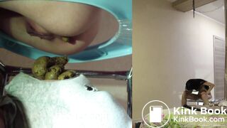 Consuming Christina's hard long turd.