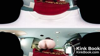 Cute Japanese girl VR shitting