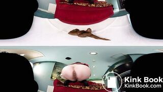 Cute Japanese girl VR shitting