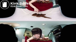 Cute Japanese girl VR shitting