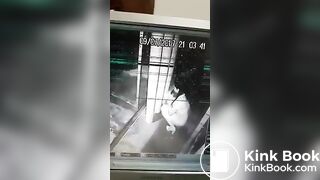Girl pooping cctv