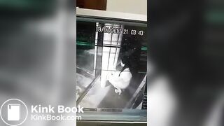 Girl pooping cctv
