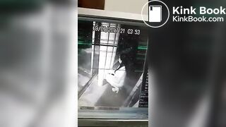 Girl pooping cctv