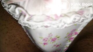 This lovely white flower pattern panty is ready to be play again.