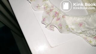 A LOVELY WHITE FLOWER PATTERN PANTY AFTER PLAYING DETAILED VEDIO.