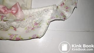A LOVELY WHITE FLOWER PATTERN PANTY AFTER PLAYING DETAILED VEDIO.