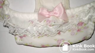 A LOVELY WHITE FLOWER PATTERN PANTY AFTER PLAYING DETAILED VEDIO.