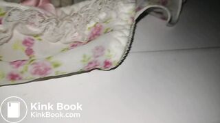 A LOVELY WHITE FLOWER PATTERN PANTY AFTER PLAYING DETAILED VEDIO.