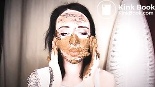 lovely girl with shit in mouth