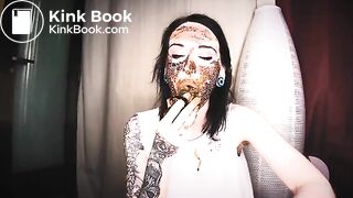 lovely girl with shit in mouth