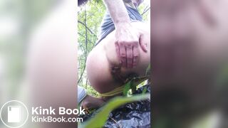 after a run in the woods she wanted to poop