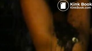 hung upside down manure dumped on her