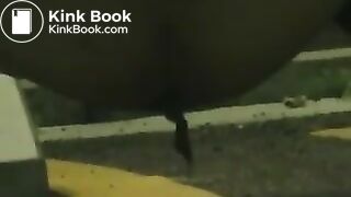 outdoors shitting unusual cleaning 046 (drunk girl delivers enormous shit)