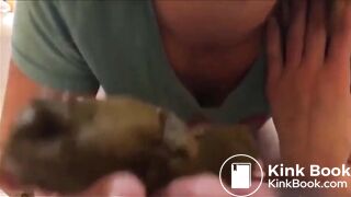 Milf licking her shit