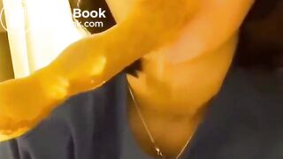 Sucking shitty dildo - video 2