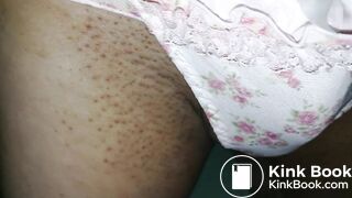 Put on this cute pink flower pattern panty.It's ready to play by me.