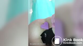 Purple Dildo Scat Fuck
