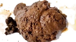 Blonde with impressive shit