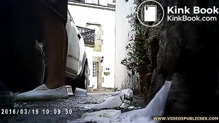 pee, then move, then poop behind a car