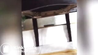 Hairy Black Ebony Twerking and Shitting Over Chair Pt 1