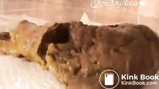 Girl smoking and pooping simultaneously