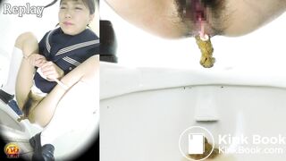 The view of japanese woman shit