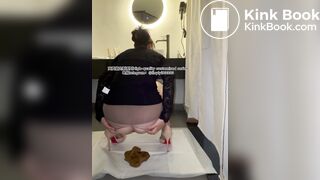 Beautiful girl poops in the toilet 96