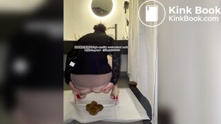 Beautiful girl poops in the toilet 96