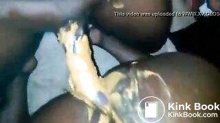 Scat anal with a black bbw