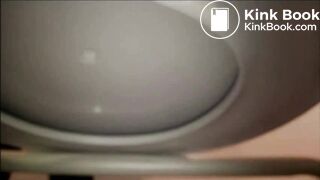 Young blonde german girl farts and has a good shit!