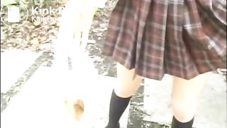 High school girl pantypooping