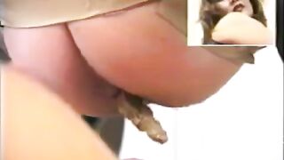 Hot japanese pooping on slave - video 1