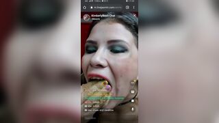 Cam slut eating her shit