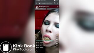 Cam slut eating her shit