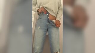 female with a gorgeous ass poos and pees