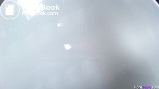 the girl plugged the guy's mouth with shit