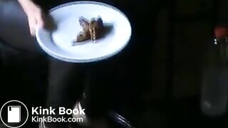 Feeding a scat shake to a slave