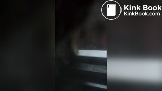 short caught hair peeing after waitress pooping with smoking