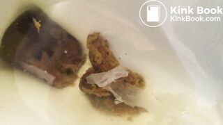 Sexy brunette takes soft shit